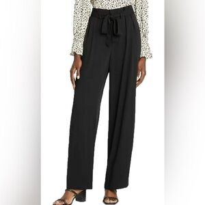 NWT Who What Wear High-Rise Wide Leg Belted Trouser Pants Size: 10 w/ 31” inseam